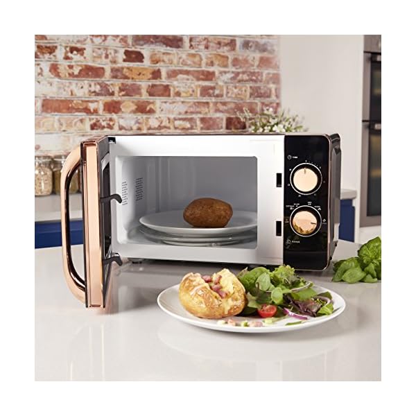 Tower-T24020-Manual-Solo-Microwave-with-6-Power-Levels-30-Minute-Timer-Defrost-Function-800-W-20-liters-Black-and-Rose-Gold Tower T24020 Manual Microwave with 30-Minute Timer and 6 Power Levels, 20L, 800W Black and Rose Gold