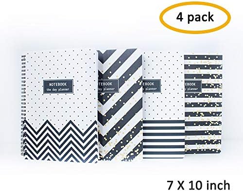 College Ruled Spiral Notebooks For Subject,Composition Note Pad,80 Sheets,4 Pack,7" x 10" Assorted Notebooks (4-pack)