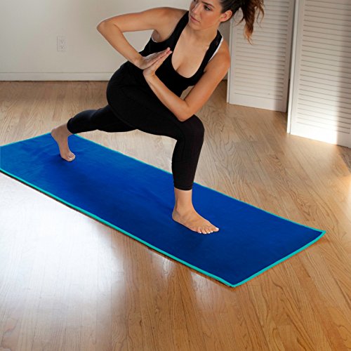 YogaRat Hot Yoga Towel: 100% Microfiber - 600 gsm Ultra Thick / Ultra Absorbent - Ideal for Bikram and Hot Yoga - Yoga Mat Size and Hand Size Towels Available