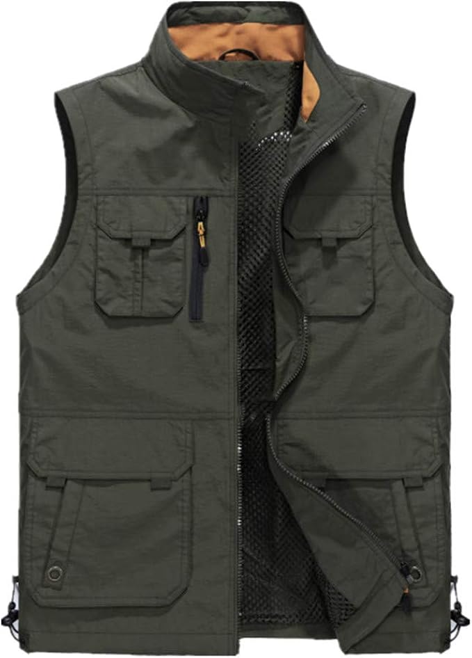 Men's multipocket vest men's vest jacket loose Amazon.co.uk Clothing