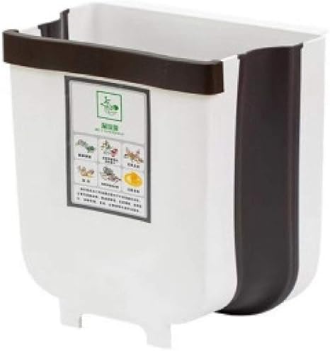 Lku Bote de Basura Plegable con Gran Capacidad 8 litros Cocina