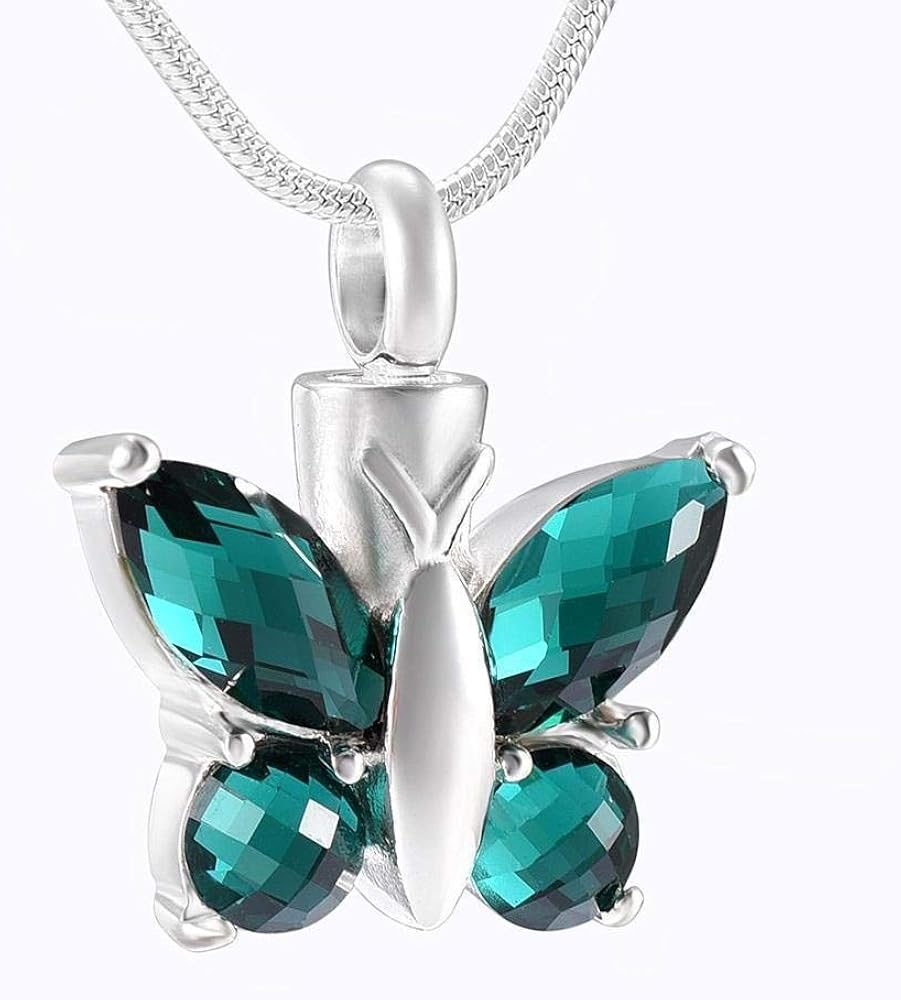 Lockets Necklace Urn Cremation Keepsake Ashes Urns Shiny Zircon