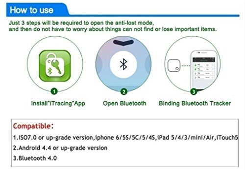image for Sonmer Anti-Lost Theft Device Alarm Bluetooth Remote GPS Tracker, Fit 