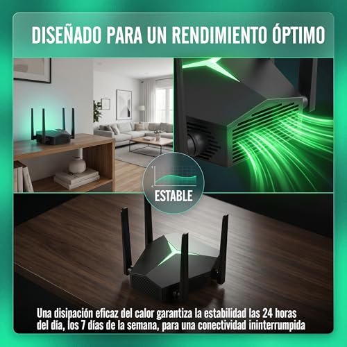 WiFi Repeater AC1200 1200Mbps, 1115㎡ Wide Coverage WiFi Extender, Supports 100+ Devices Simultaneously, 4 Antennas MIMO Technology & Ethernet Port