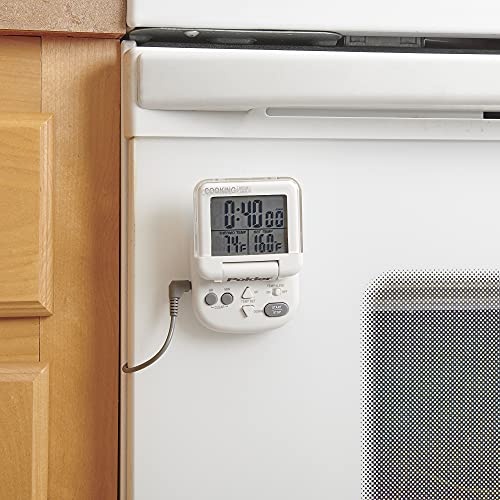 Polder Digital in Oven Programmable Thermometer and Timer, Flip Top