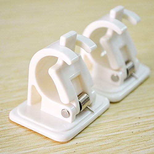 Curtain Rods Bracket 2/4/8pcs/set Self Adhesive Hook Drapery Hook Holder White Crossbar Wall Hooks Bracket No Drilling for Curtain Home Organizer (8pcs)
