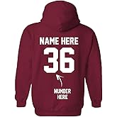 Custom Hoodies - Add Your Name & Number - 2 Side Personalized Sweaters