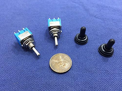 2x Waterproof Blue on Off on Momentary Mini Toggle Switch 1/4 3a 250v 6a 125v C8