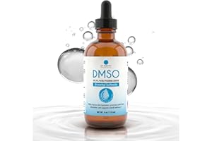 Dr. Robaina DMSO Liquid 4 oz – 99.9% Pure Pharma Grade Dimethyl Sulfoxide | Low Odor | Fast-Absorbing Topical | Amber Glass Dropper | Made in USA