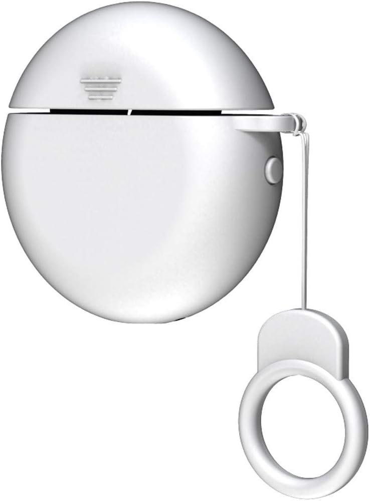 Samury Case Compatible with Hua wei Freebuds 3 Wireless Charging Case Silicone Protective Case with Ring Holder Compatible with Huawei Freebuds 3 (2019) (White)