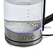 1790 Electric Water Kettle 1.8 Liter - (0.5 Gallon) Cordless, Stainless Steel Finish, Glass Exterior - The Perfect Glass Electric Tea Kettle & Water Boiler