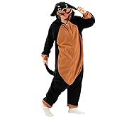 XIGUAGUO Rottweiler Onesie Pajamas Rottweiler Costume Halloween Adult Cosplay Costume Men Women