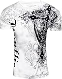 Konflic Men's NWT Giant Tribal Cross Graphic Designer MMA Muscle T-Shirt