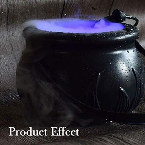 Mist Maker Water Fog Halloween Party Witch Cauldron Mist Maker Smoke Fog Machine - Color Changing (B)