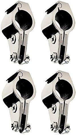 Four Units of Stainless Steel Bimini Top Hinge - Rail Mounts 1"