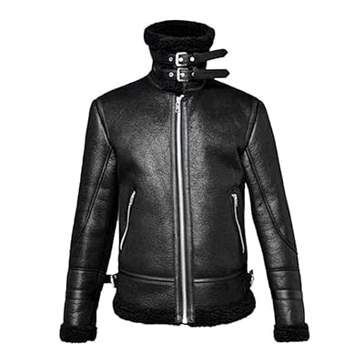 Men Faux Leather Jacket,Long Sleeve Slim Fit Fur Angola Ubuy