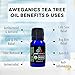 Aweganics USDA Organic Essential Oils, Premium Melaleuca 100% Pure Natural Therapeutic-Grade, Best Aromatherapy Scented-Oils for Diffuser, Skin, Face (Tea Tree, 10 ml)
