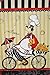 Set 4 Fat French Chef on Bicycle Kitchen Electric Range Stove Top Burner Covers