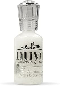TONIC STUDIOS Nuvo Glitter Drops 1.1Oz-White Blizzard, White Blizzard