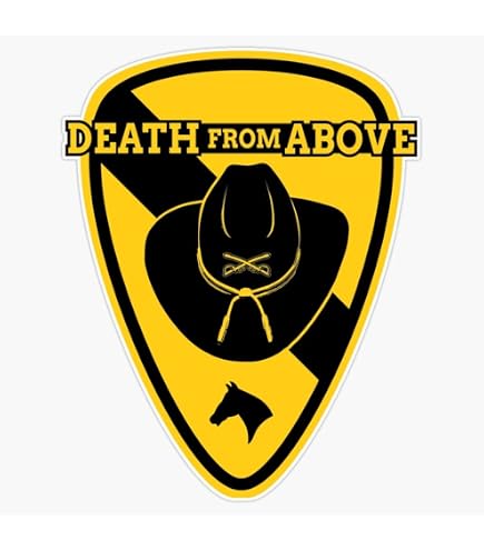1t Cavalry Patch Vinyl Tranfer Decal - 1t Cavalry Decal & ticker