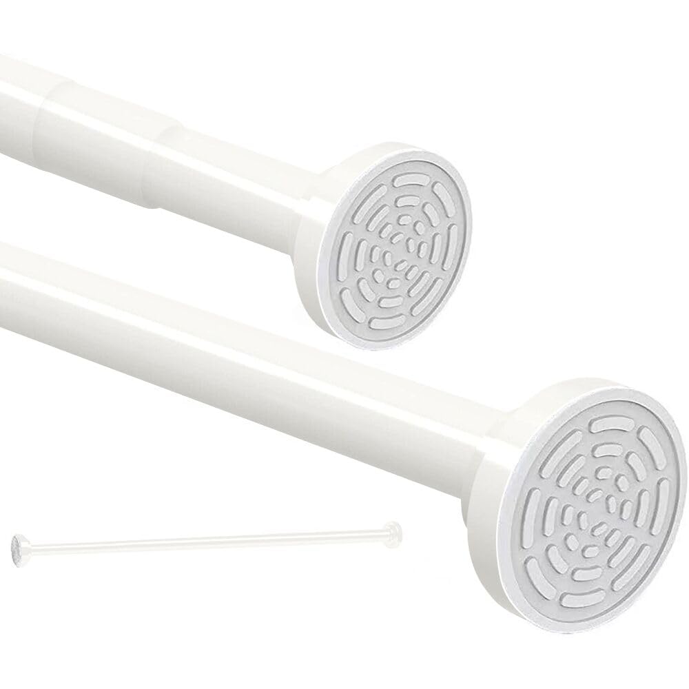 Extendable Shower Curtain Pole 50-130CM Stainless Steel No Drill Curtain Pole, Door Shower Curtain Rail Tension Rod, for Wardrobe Curtain Kitchen — image 1