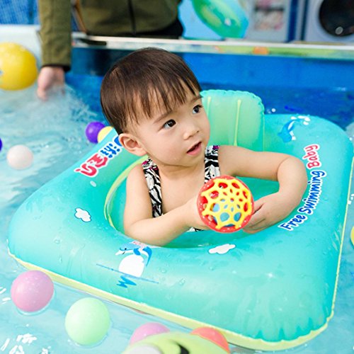 Boofab Baby Inflatable Swimming Float Ring Children Waist Float Ring Inflatable Floats Pool Toys Swimming Pool Accessories (L)