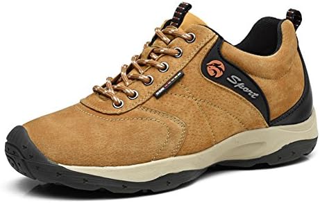 ailishabroy Mens Leather Shoes Casual Height Increasing Elevator Running Shoes for Men