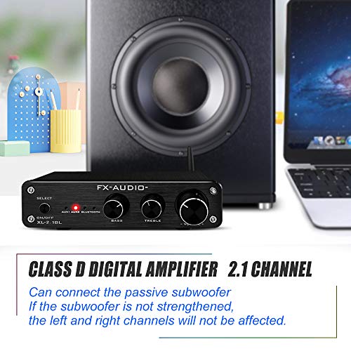 FX AUDIO 2.1 Channel Bluetooth Amplifier for Passive Subwoofer 100Watt