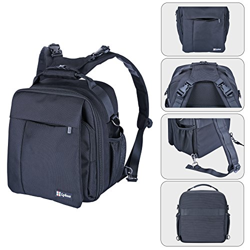 Lykus M1 Water Resistant Travel Backpack for DJI Mavic 2 Pro/Zoom, Mavic Pro, Mavic Mini, 4-in-1 Backpack/Case/Shoulder Bag/Cross Body Bag