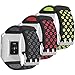 SKYLET for Fitbit Ionic Bands, 3 Pack Soft Breathable Accessories Wristbands for Fitbit Ionic Bracelet with Buckle (No Tracker)[3PC: Black-Gray&Black-Red&Black-Green]