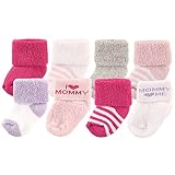 Luvable Friends Unisex 8 Pack Newborn Socks, Pink/Mommy, 0-6 Months