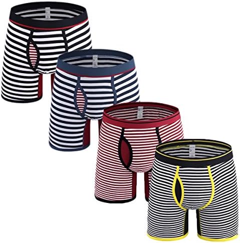 Balilusha Men's Tech Performance Long Leg Boxer Brief (US L / Asian Tag 2XL, Assorted-4)