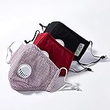 Anti Saw Dust and Pollution Mask by WorkingComsy with 5 N95 Activated Carbon filters, Washable Reusable Cotton Dustproof masks - Respirator for Running Cycling Outdoor Allergy Pollen Men Woman Black