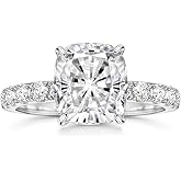 Michooyel S925 3ct Cushion Cut Cubic Zirconia Engagement Rings For Women Wedding Ring Promise Ring Sterling Silver Wedding Band