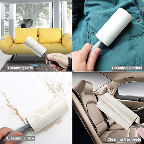 Lint Rollers for Pet Hair, Lint Remover and Pet Hair Remover Set Brush with 480 Sheets Extra Sticky for Dog & Cat Hair Removal and Clothes - Thumbnail 5