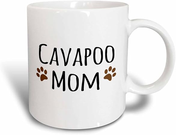 3dRose (taza 154094 _ 3) Cavapoo perro mamá – Doggie por raza – café