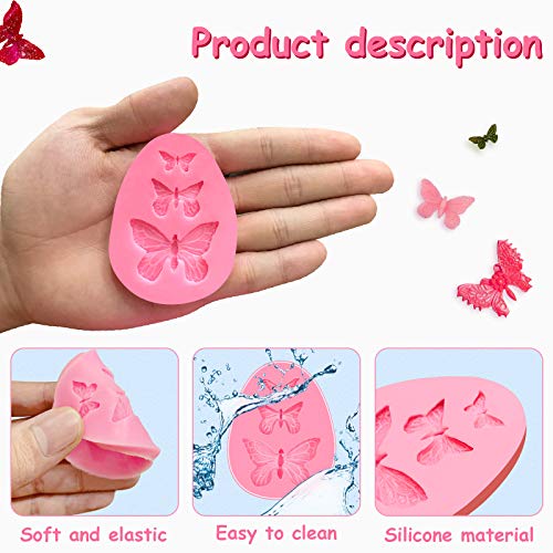 3 Butterfly+Chocolate+Non+stick+Decorating+Butterflies