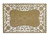 Royal Rectangular Foil Placemats, 9.75 x 14.5 Inches, Gold, Pack of 6 (26516)