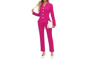 MORWENVEO Women's Business Pant Suits Dressy Casual Long Sleeve 2 Piece Blazer Set for Office Work Outfits 2025