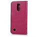YOKIRIN LG K20 Plus Case, LG K20 V Case, LG K10 2017 Case, Wrist Strap Flip Kickstand PU Leather Wallet Cover Embossed Floral Butterfly with ID&Credit Card Holder 3D Elephant Dust Plug, Rose
