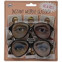 NPW Weirdo Glasses - His and Hers - Party Funny Eyes Fancy Dress 70s Crazy Shades