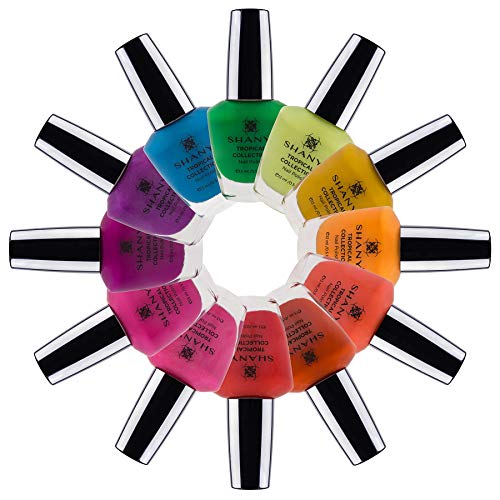 SHANY Tropical Collection Nail Polish Set - 12 Island-Inspired Shades with Gorgeous Semi-Glossy and Shimmer Finishes in Bright and Neon Colors - Thumbnail 6
