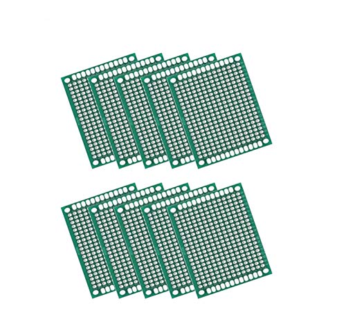 Karcy Durable Double-Side Prototyping PCB Universal Printed Circuit Board Used for DIY Soldering and Electronic Project 10Pcs (4x6cm) - Thumbnail 4