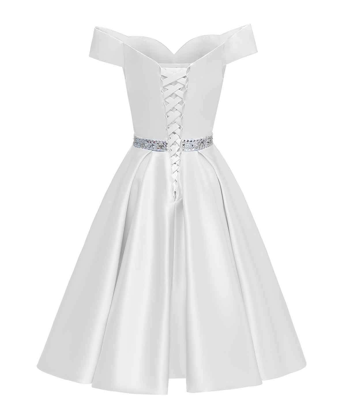 short beaded prom dress