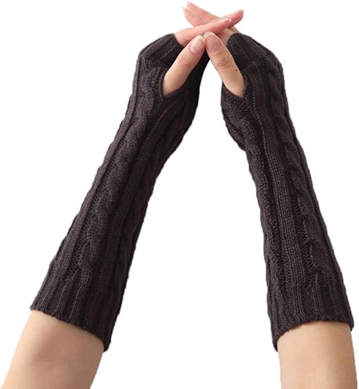 Women'S Winter Knitted Arm Warmers,Pingtr Women Winter Solid Wrist