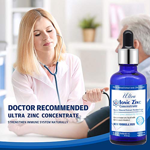 Zinc Lozenges, Natural Ionic Liquid Zinc Super Concentrated Vitamin C Zinc Lozenges, 1 Bottle of Zinc Lozenges (60 ml)