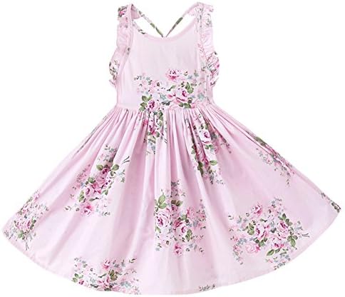 Arbag Summer Girl Bandage Backless Party Dress Sweet Floral Print Casual Dress