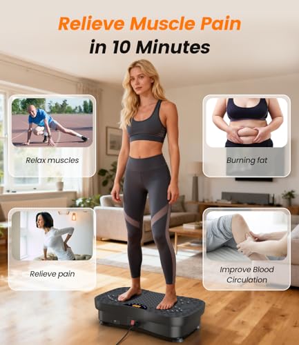 Vibrating Slimming Platform 200 W, 120 Levels, Remote Control, Load Capacity 120 kg – Vibrating Platform for Leg Circulation, Muscle Firming and Recovery – Ideal for Home