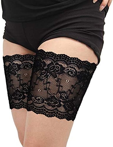 Women Lace Anti-Chafing Prevent Thigh Bands Elastic Sexy Socks