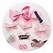 10pcs Hair Clips for Baby Girls Kids Toddler Cute Bowknot Crown Hair Barrette Hairpin Headdress Bows Accessories for Photography Pops Costume Party Birthday Gift (pink)